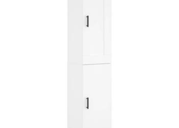 Wysoka szafka biała 345x34x180 cm materiał drewnopochodny WM-3200137