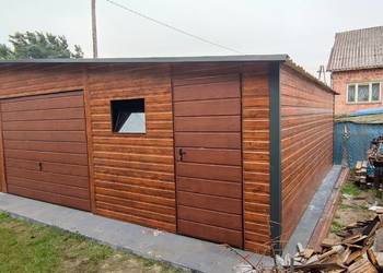 Garaż Blaszany -Orzech| Blaszak |Garaże | Wiaty | - ESSTAL-