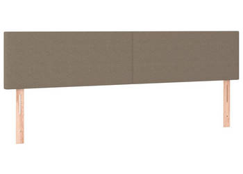 Zagłówki do łóżka 2 szt. taupe 100x5x78/88 cm tkanina WM-345848