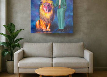 Obraz akryl na płótnie Tytuł Jego wysokość Lew.