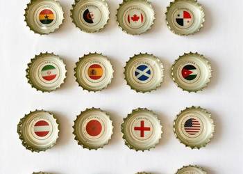 Kapsle od piwa Bitburger 17szt Flagi Państw MS w piłce nożnej 2026