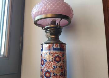 Stara japońska porcelanowa lampa naftowa IMARI XIX w