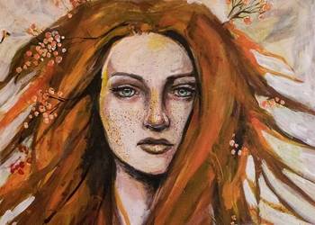 Akryl na płótnie "LILITH" obraz 100x80cm artystki A. Laube