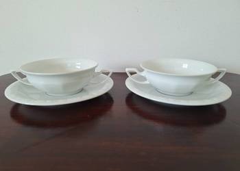 Rosenthal Biała Maria porcelanowa bulionówka z podstawką 2 komplety porcela
