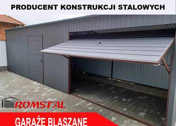 GRAFITOWY Wąski Garaż Blaszany - Wiata Magazynowa Mała Hala – ROMSTAL*