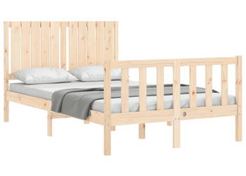 Rama łóżka z wezgłowiem lite drewno WM-3192916