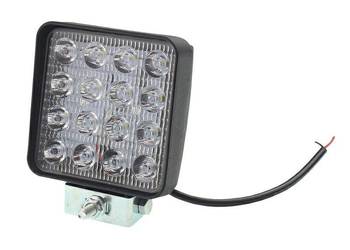 LAMPA ROBOCZA LEDOWA PROSTOKĄTNA, 16 LED Z OTWORAMI, OŚWIETLENIE SKUPI