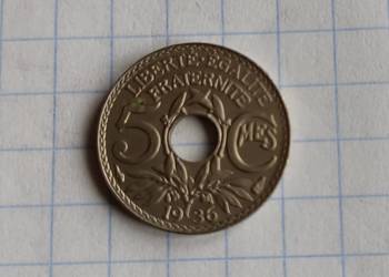 5 CENTIMES ( 5 CENTYMÓW ) 1936 ROK - FRANCJA
