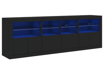 Szafka z oświetleniem LED czarna 202x37x67 cm WM-3209010