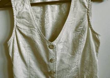 Bluzka o kroju kamizelki z tkaniny żakardowej