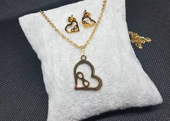 Celebrytka Naszyjnik i Kolczyki Znak Nieskończoności w Sercu