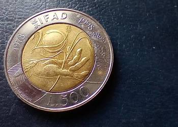 Stare monety 500 lir 1998 Włochy
