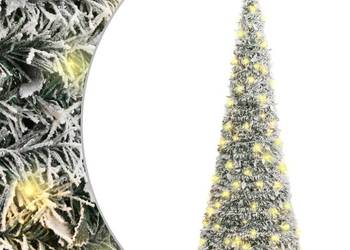 vidaXL Sztuczna choinka typu pop-up, ośnieżona, 200 LED, 210 cm(SKU:357759)