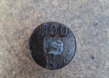 Stary odważnik do wagi ciężarek żeliwny 100 g vintage