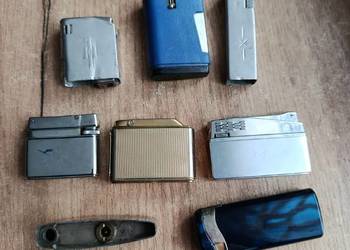 Zestaw starych metalowych zapalniczek ,różne