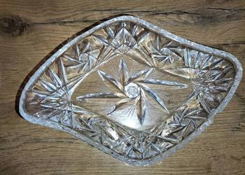 PATERKA/PÓŁMISEK RĄB - trójdzielna - ORYGINALNY ZABYTEK - KRYSZTAŁ ozdobny