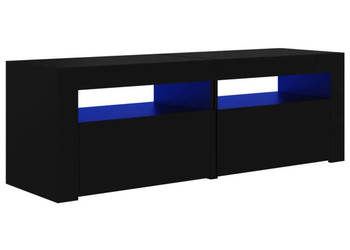 Szafka pod TV z oświetleniem LED czarna 120x35x40 cm WM-804356