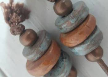 Naszyjnik ceramiczny ręcznie wykonany.