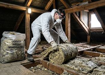 Usuwanie starej wełny mineralnej, waty szklanej, Wrocław, Oleśnica, cennik