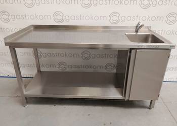 STÓŁ ZE ZLEWEM P I SZAFKĄ POD ZLEW 167X70X85