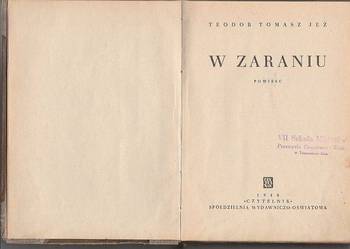 (7610) W ZARANIU  - TEODOR TOMASZ JEŻ