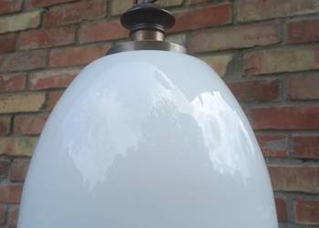 Żyrandol metalowy mosiężny ze szklanym kloszem Lampa wisząca (247)