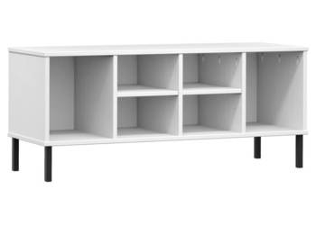 Szafka na buty OSLO metalowe nóżki biała 106x35x45 cm WM-350996