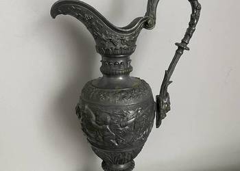 stara antyczna amfora cyna cynowa rzeźbiona