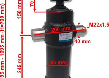 Siłownik hydrauliczny 3 członowy+kolyska