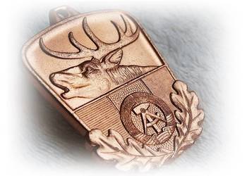 Brązowy medal Koła Łowieckiego Niemcy DDR Myślistwo