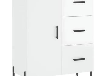 Szafka biała połysk 695x34x90 cm materiał drewnopochodny WM-827926
