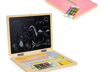 Tablica edukacyjna magnetyczna laptop litery cyfry ECOTOYS