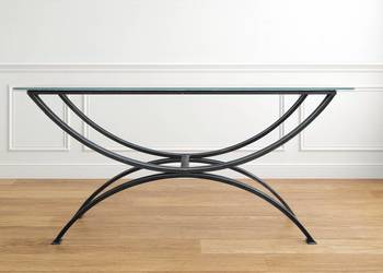 Konsola metalowa toaletka ze szkłem metaloplastyka PROMOCJA