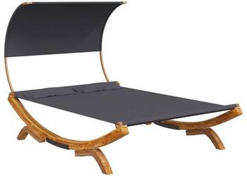vidaXL Leżak z zadaszeniem, 165x203x126 cm, gięte drewno(SKU:313954)