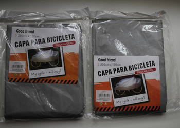 Zestaw komplet 2 szt siwy szary pokrowiec na rower płachta