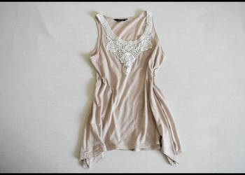 Dorothy Perkins koszula top asymetryczna 40 L beżowa