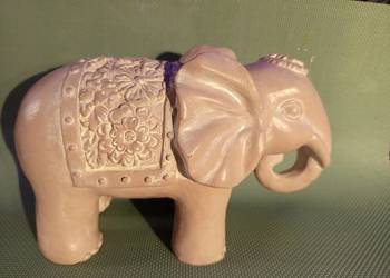 Słoń z trąbą w dół - symbol spokój,pokory i mądrośći motywuje do pracy - XL