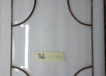 nr36 Witraż frontu starego zegara szafki szkło fazowane 22x26,6cm