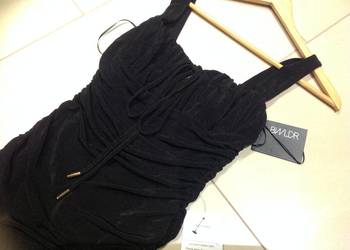 Sukienka Damska Marszczona BWLDR rozm S/M -M Nowa Czarna