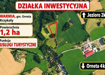 Działka inwestycyjna (1,2ha) na Warmii