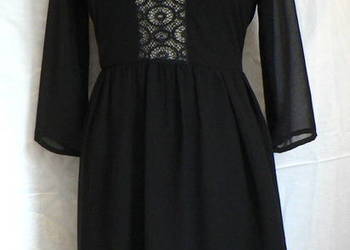 BOOHOO_czarna sukienka z koronką _roz.40
