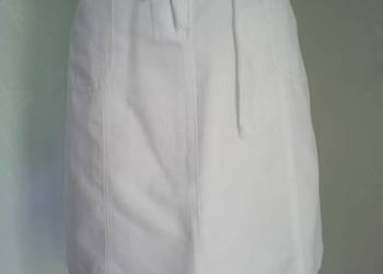 SPÓDNICZKA Z BIAŁEGO LNU - DENIM CO - r. 42