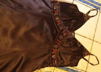 Suknia wieczorowa brązowa 38/40 M/L