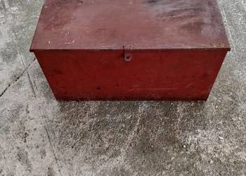 Skrzynia skrzynka metalowa PRL.