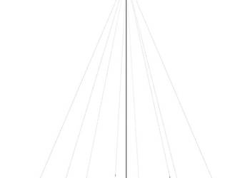 Choinka z lampek 1300 zimnych białych diod LED 8 m WM-328761