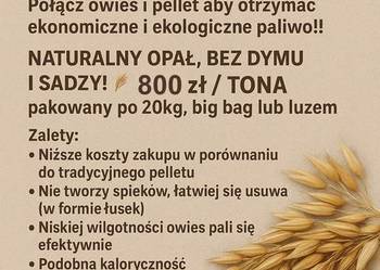 Sprzedaż owsa opałowego zamiennik pelletu i ekogroszku PELLET EKO 20kg