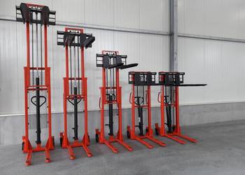 Wózek paletowy masztowy MSE 1012 (1T / 1,2m) z regulowanym