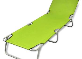 Składany leżak, stal malowana proszkowo, zielony（41480）