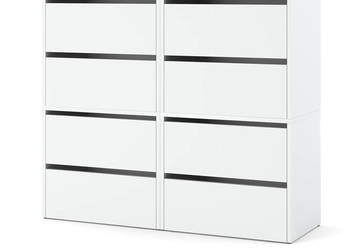 Szafka Na Buty Szeroka 120cm Regał Na Obuwie Do Przedpokoju Półka Biały Mat