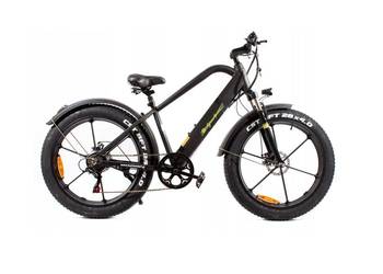 Rower elektryczny górski 26 Fatbike Shimano Tarcze Opony 4.0 Silnik 500W